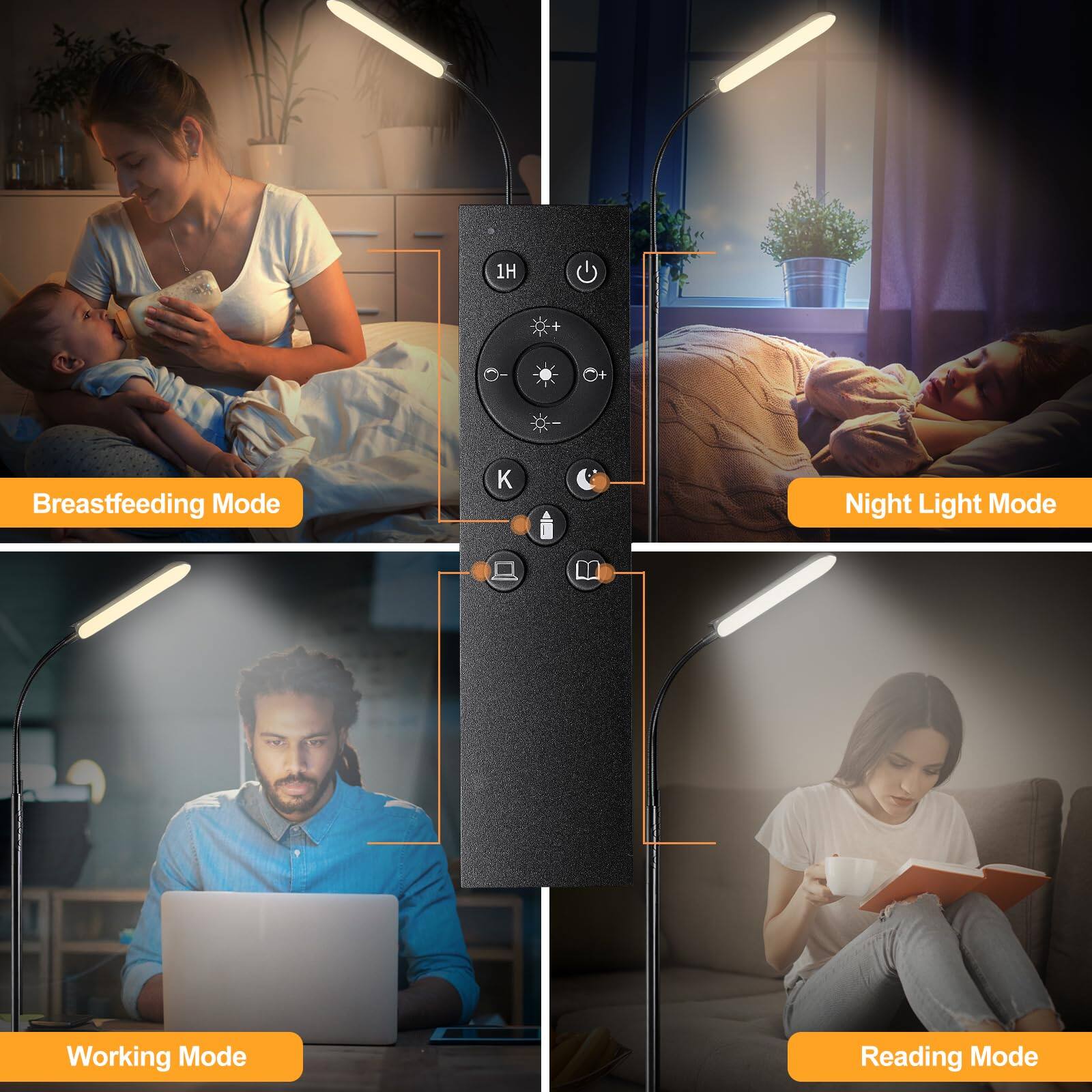 1H + Breastfeeding Mode  
Night Light Mode  
Working Mode  
Reading Mode