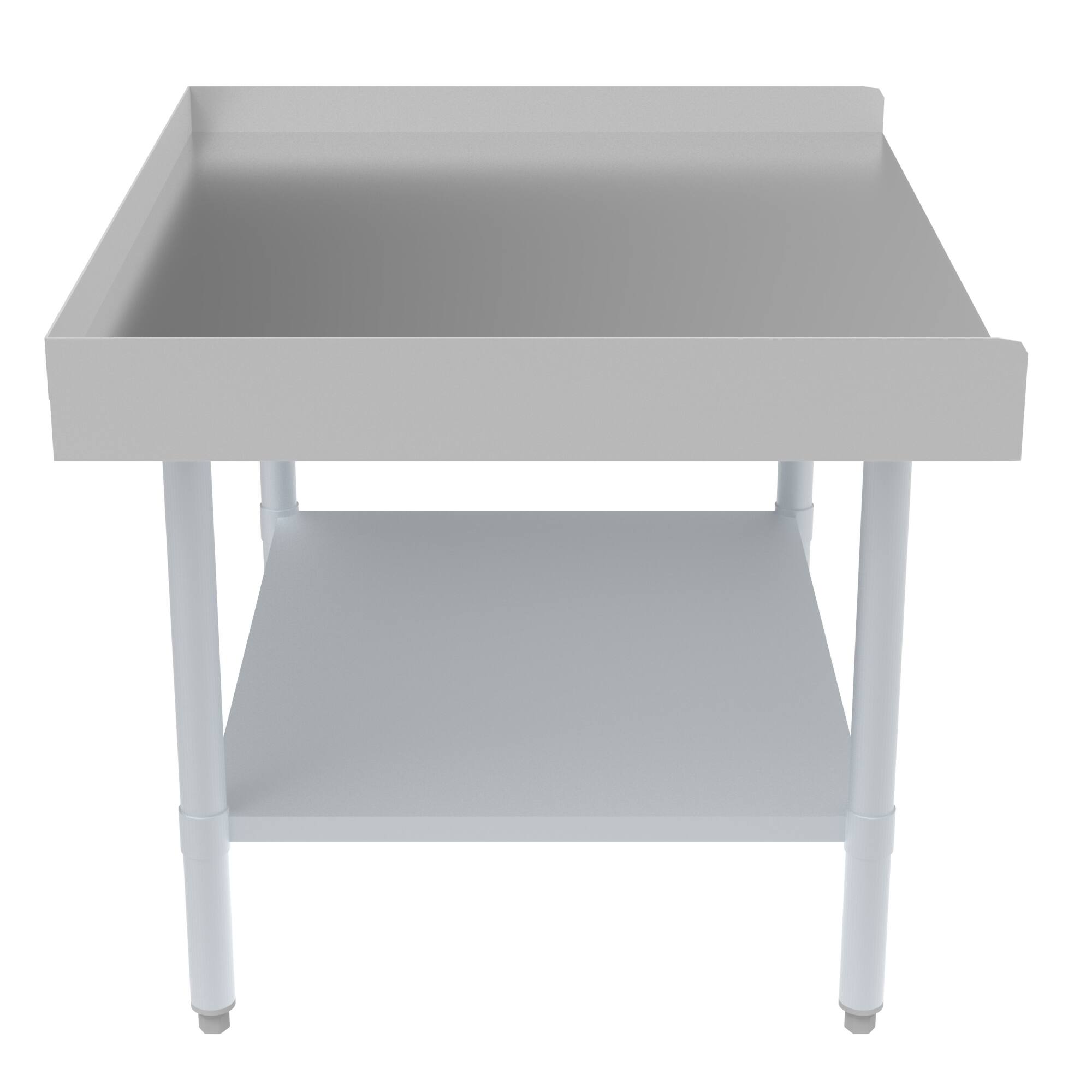 Back. Koolmore - 30" x 36" 16-Gauge Stainless Steel Equipment Stand with Galvanized Undershelf, EQT-163036. - Silver.