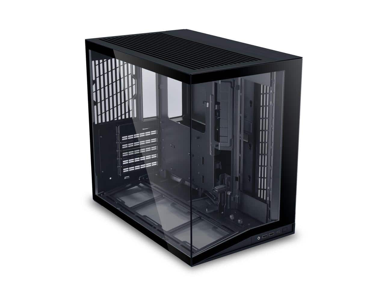 Lian Li - O11D MINI V2 Compact ATX Mid-Tower Airflow Computer Case Panoramic View Fully Ventilated Airflow (O11DMIV2X) - Black
