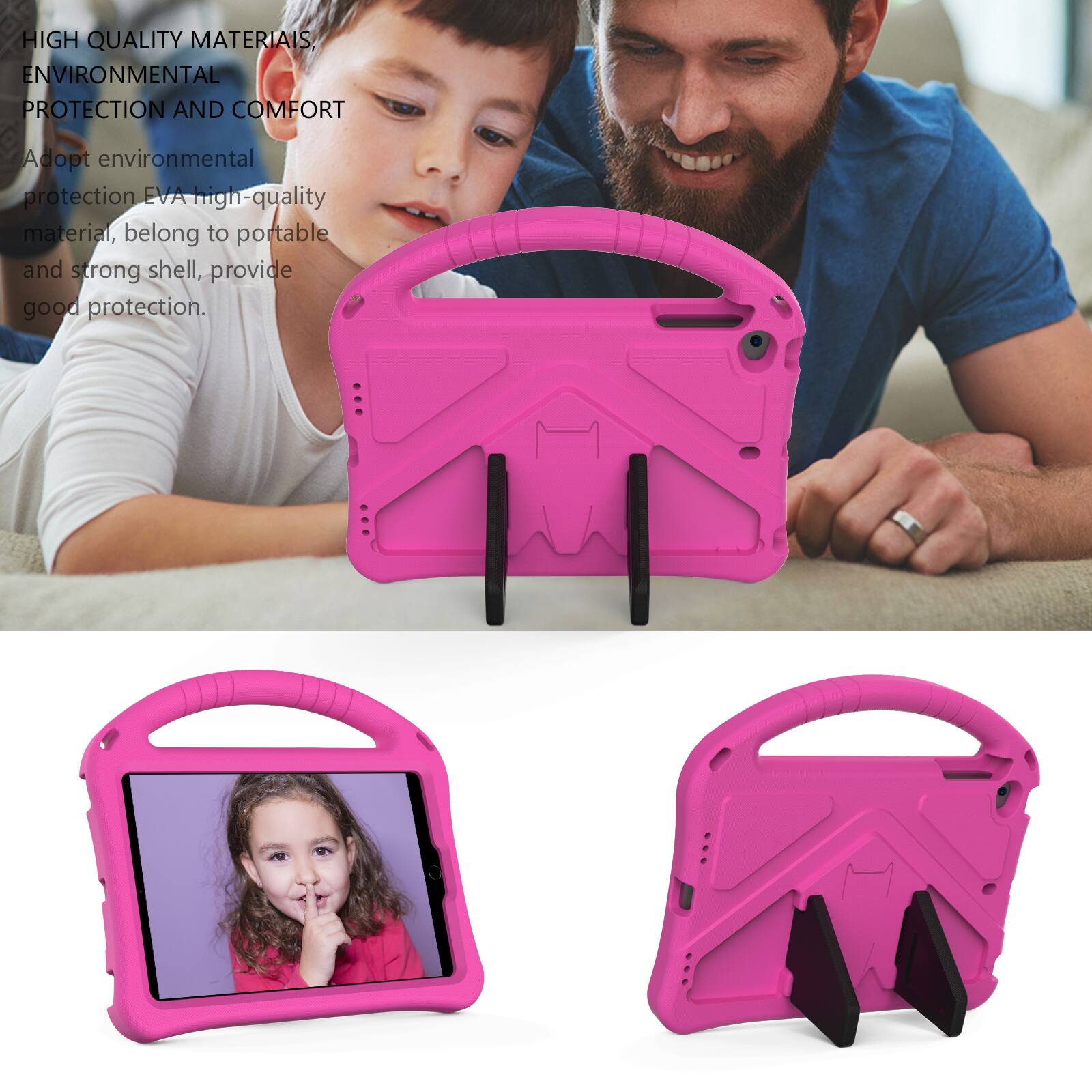 HIGH QUALITY MATERIALS, ENVIRONMENTAL PROTECTION AND COMFORT

Adopt environmental protection EVA high-quality material, belong to portable and strong shell, provide good protection.