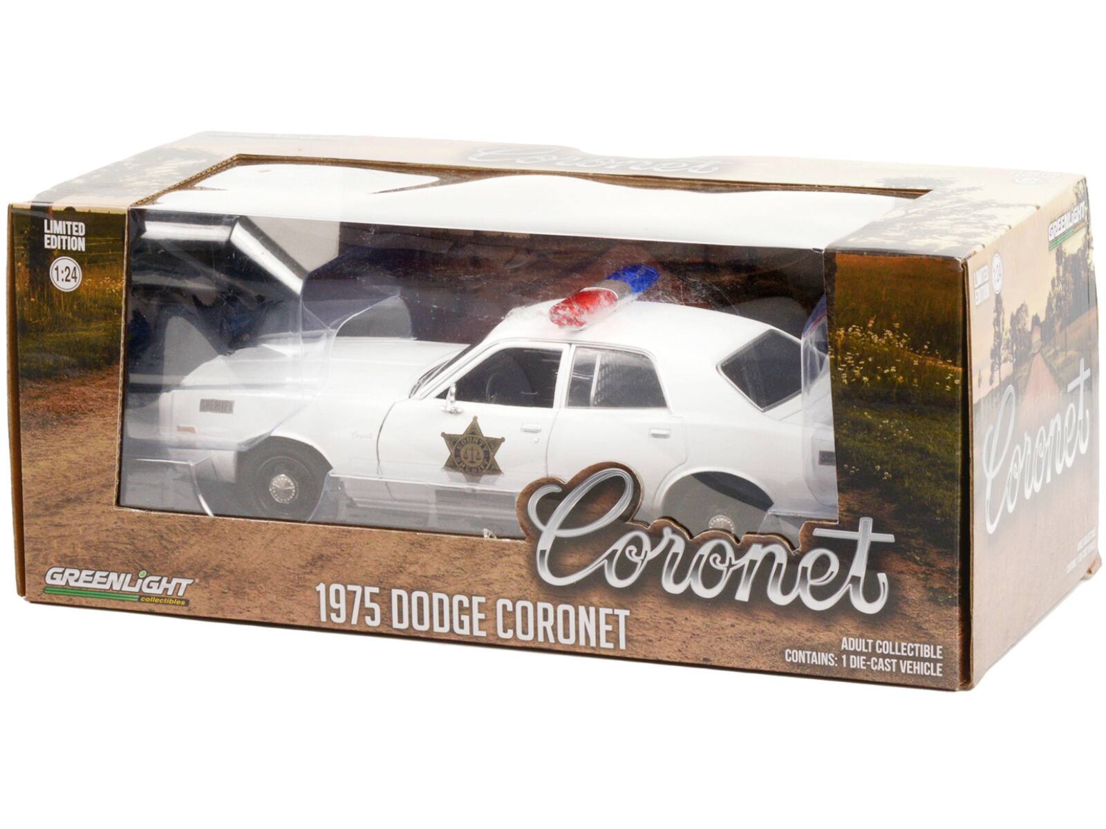LIMITED EDITION 1:24  
GREENLIGHT collectibles  
1975 DODGE CORONET  
ADULT COLLECTIBLE  
CONTAINS: 1 DIE-CAST VEHICLE