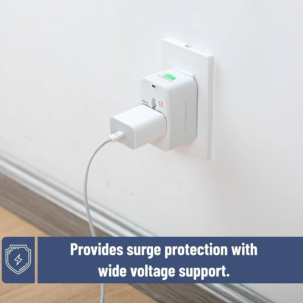 Provides surge protection with wide voltage support.