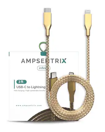 X AMPSENTRIX TRIX
infini
3 ft USB-C to Lightning
Fast charging / high-speed data transfer
www.ampsentrix.com