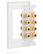Back. Fosmon - 1 Gang Wall Plate Cover, Gold Plated 4 Speaker Wall Plate Home Theater Copper Banana Binding Coupler for 4 Speakers - White.
