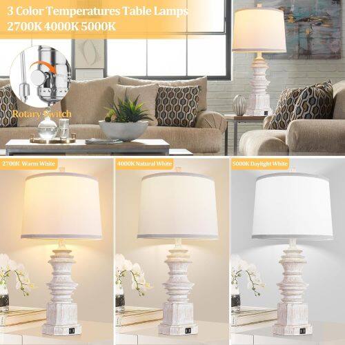 3 Color Temperatures Table Lamps  
2700K 4000K 5000K  

Rotary Switch  

2700K Warm White  
4000K Natural White  
5000K Daylight White