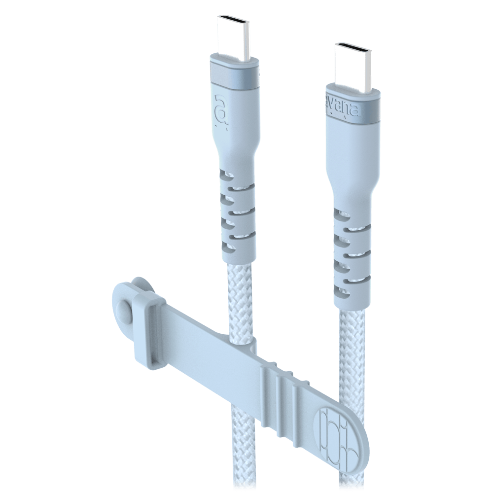 Alt View 1. Avana - Avana - Rugged 100W USB C to USB C Cable 2m - Light Blue - Blue.