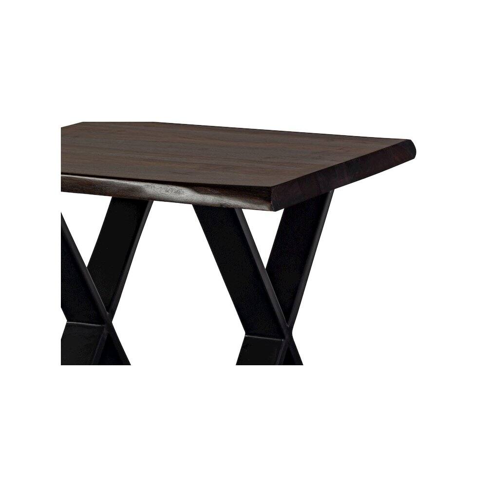 Alt View 1. Porter Designs - Porter Designs Manzanita Live Edge Solid Sheesham Wood End Table, Gray - Gray.