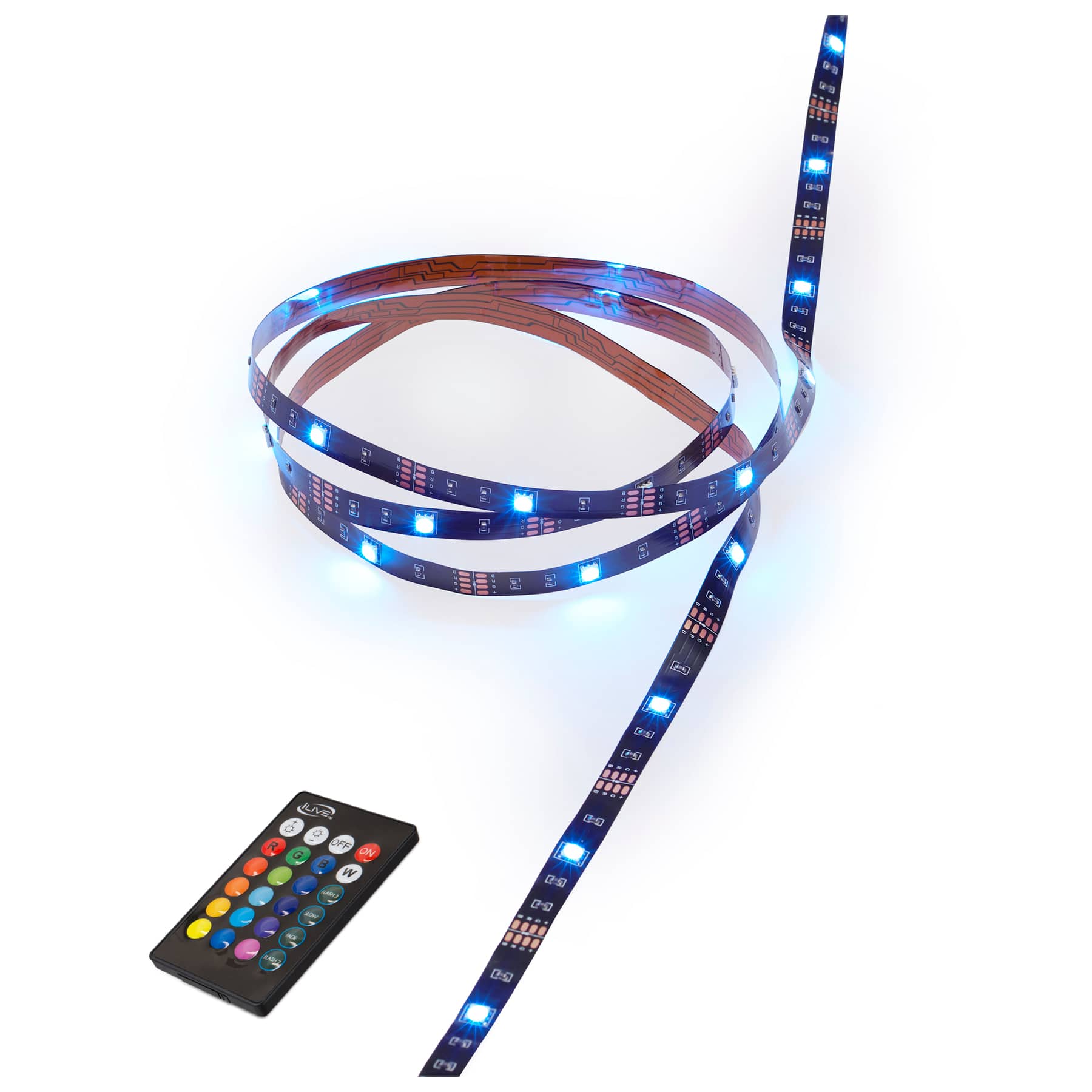 iLive - 6.5-foot 32 LED Light Strip with Light Changing Effects, IAT61B