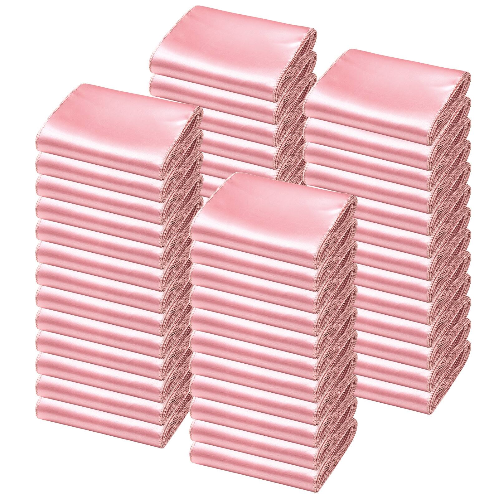 Alt View 5. VEVOR - Satin Chair Sashes Bows, 100PCS Chair Ribbon Ties Back Sash, 7 x 108 inch, Rose Gold Wedding Reception Decoration - Rose Gold.