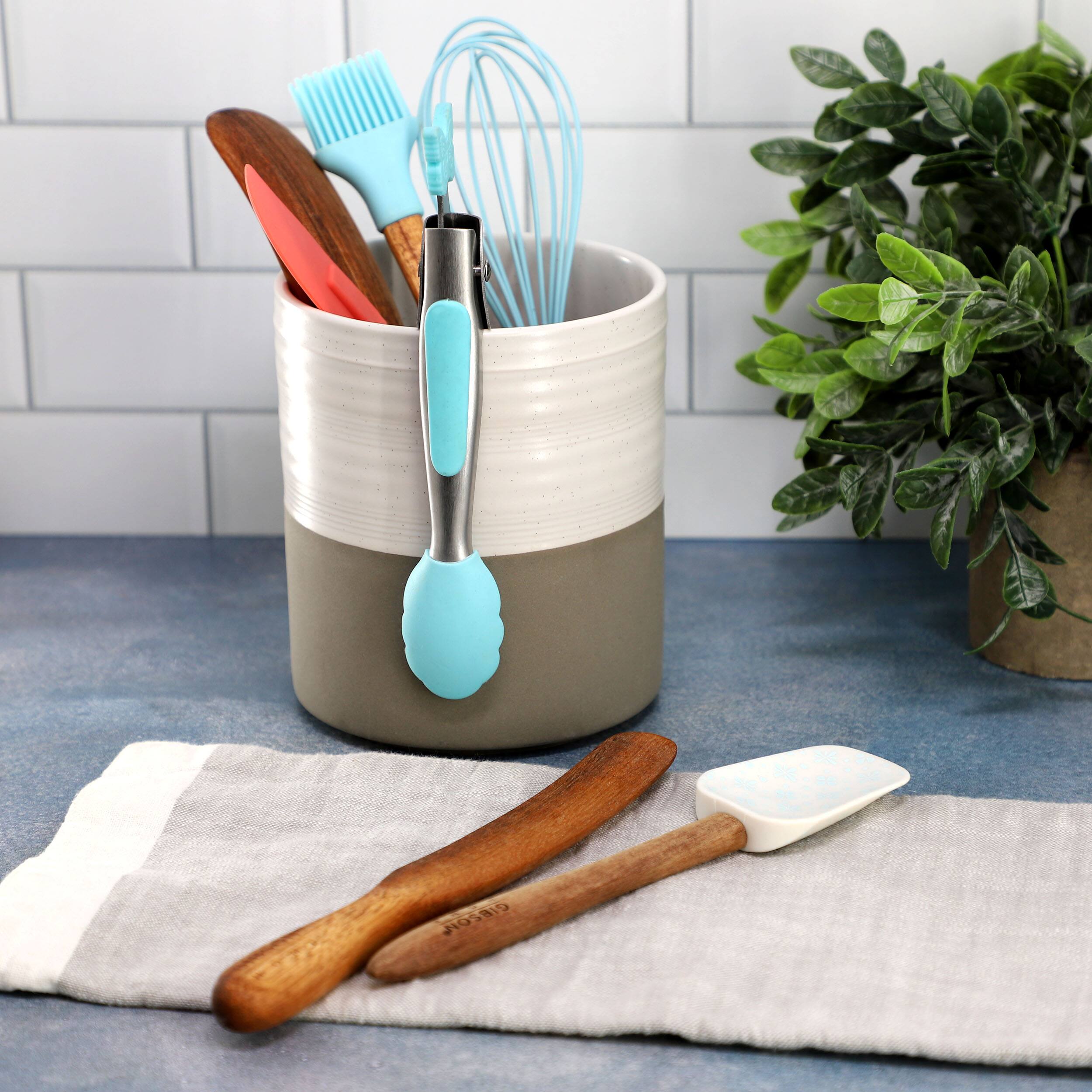 Alt View 4. Gibson - Gibson Home General Store 7 Piece Acacia Wood and Silicone Mini Kitchen Tool Set in Multi - Multi.