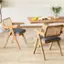 Alt View 1. Costway - Set of 2 Rattan Accent Chairs Leathaire Dining Chairs Modern Living Room Chairs - Gray + Natural.