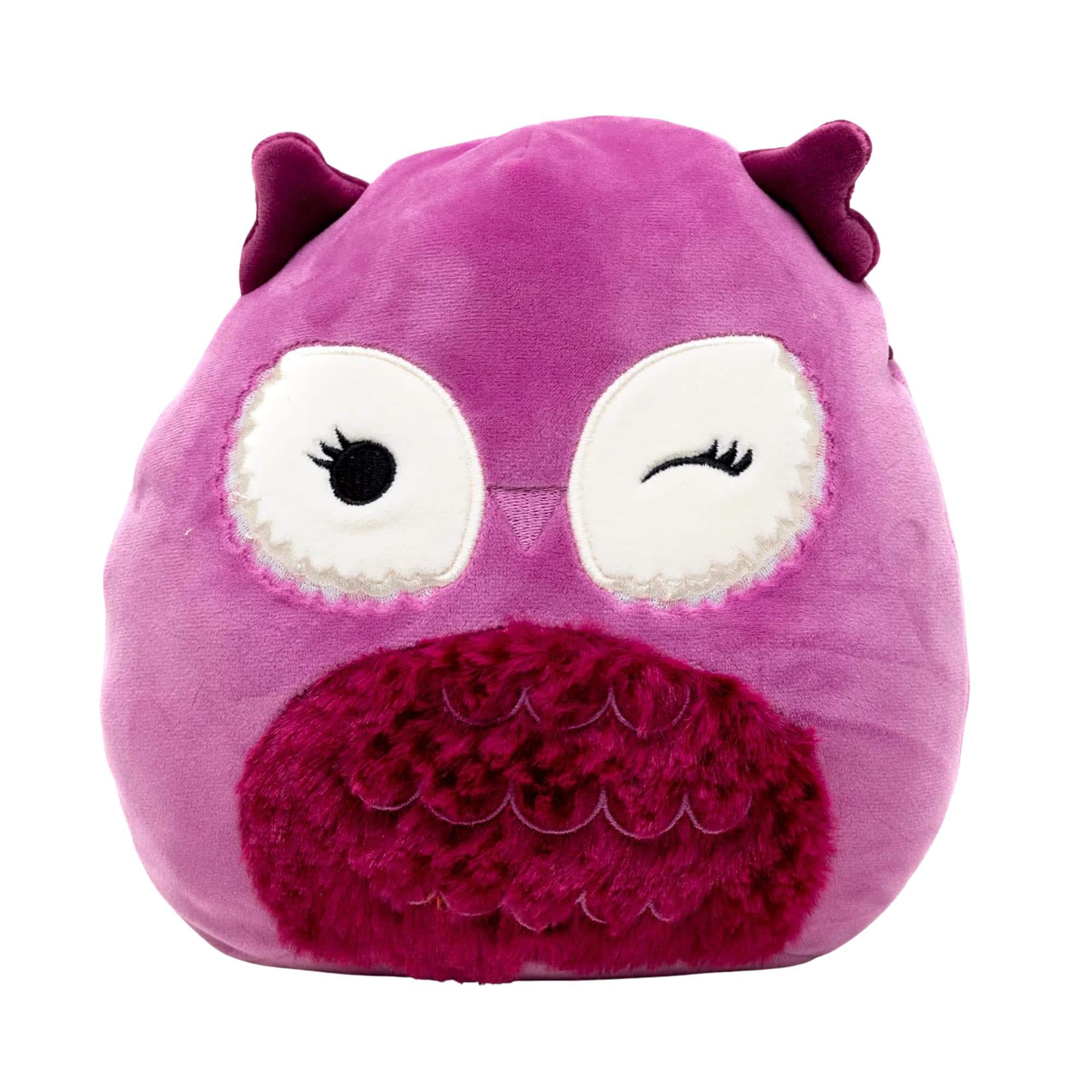Kellytoy - Squishmallow Cozy Squad 8 Inch Plush | Aurura the Owl - Pink