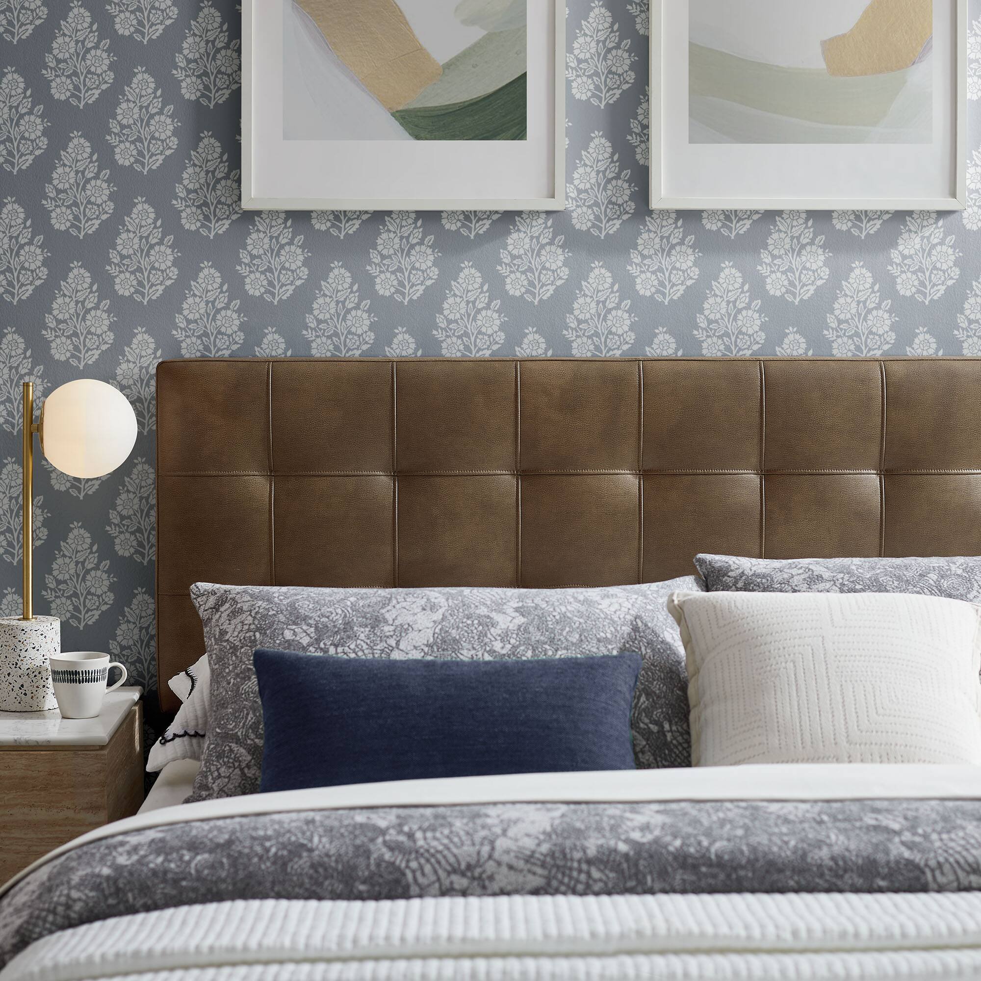 Alt View 1. Modway - Lily Upholstered Vinyl Headboard by Modway - Mushroom.