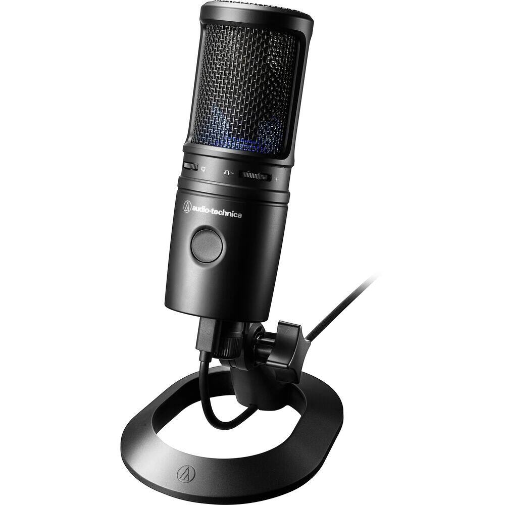 Alt View 1. Audio-Technica - Audio-Technica AT2020USB-X Cardioid Condenser USB Microphone, Black, Bundle.