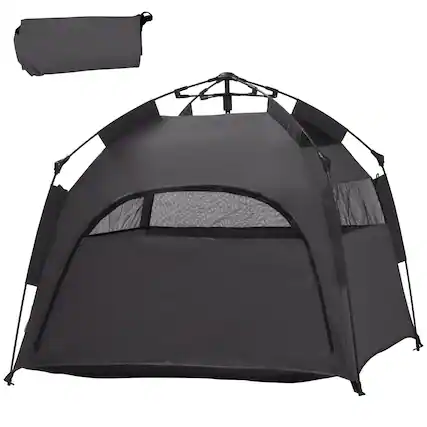 Front. Pawhut - Pop Up Dog Tent, for Extra Large and Large Dogs, Portable, with Carrying Bag, Beach, Backyard, Home.