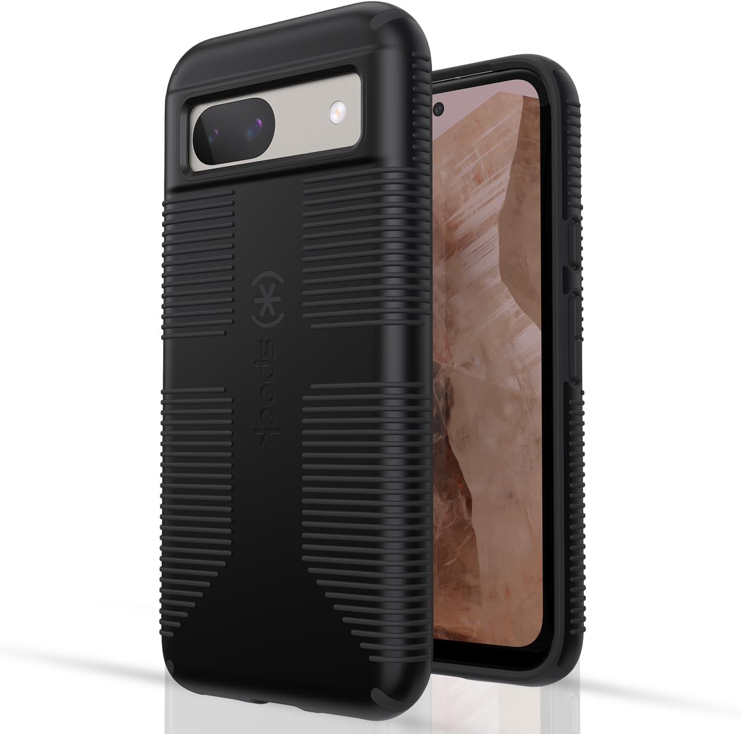 Front. Speck - Speck Impact Hero Black Case - Google Pixel 8a - Black,Coastal Blue.