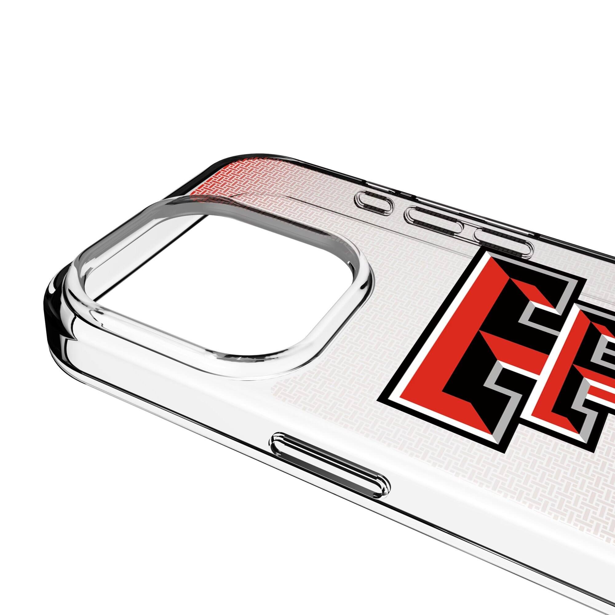 Alt View 2. Keyscaper - Texas Tech Red Raiders Linen Logo iPhone Clear Case - 13 Pro - Multicolor.
