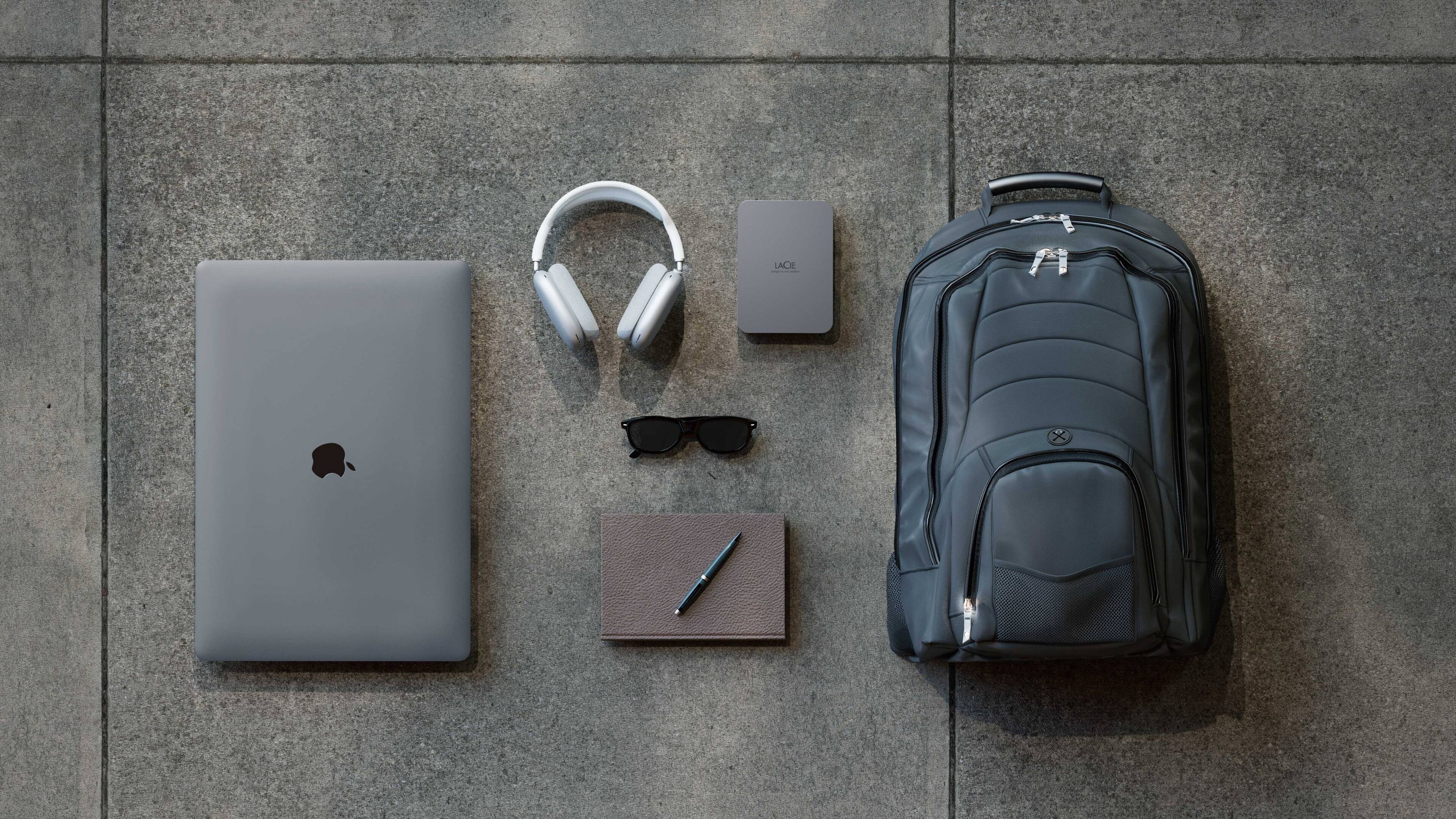 Alt View 1. LaCie - LaCie Mobile Secure 2TB External USB-C 3.2 Portable Hard Drive with Rescue Data Recovery Services - Space Gray.