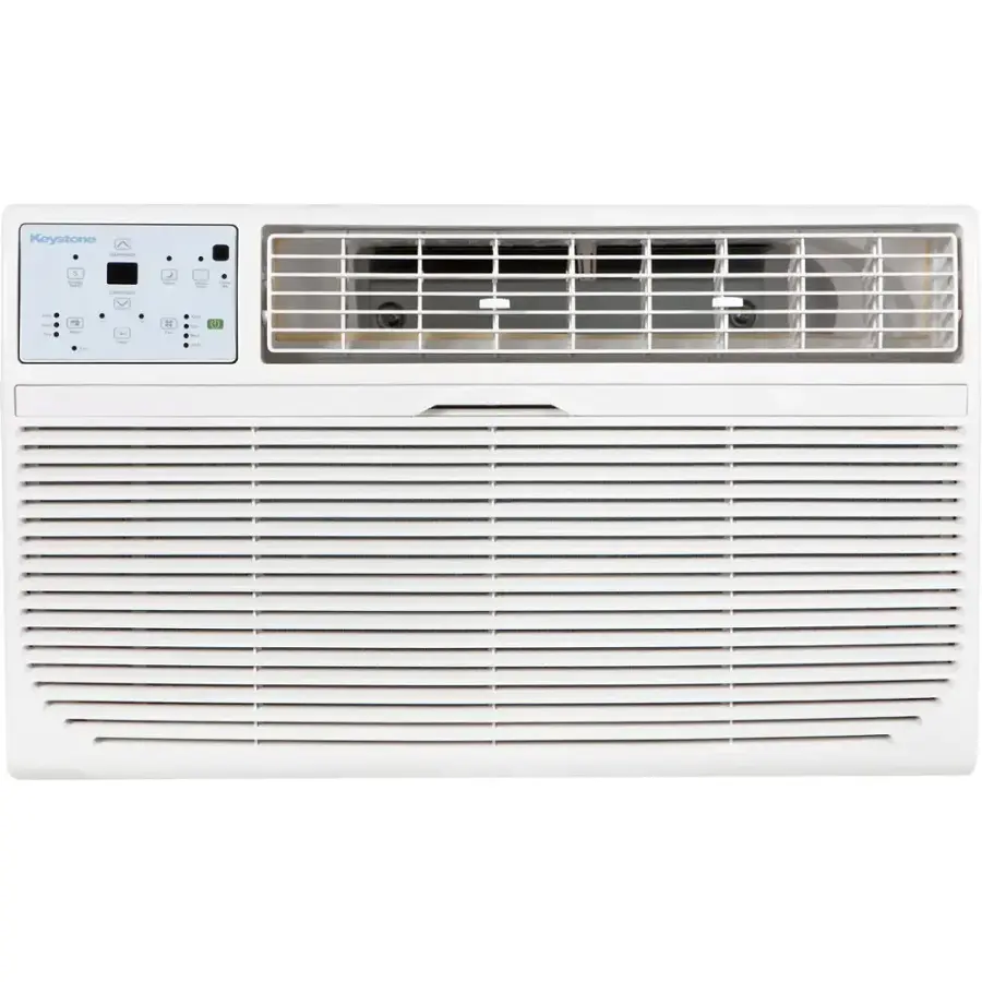 Alt View 4. Keystone - Energy Star 450 Sq. Ft .10,000 BTU 115V Through-the-Wall Air Conditioner with Follow Me LCD Remote Control - White.