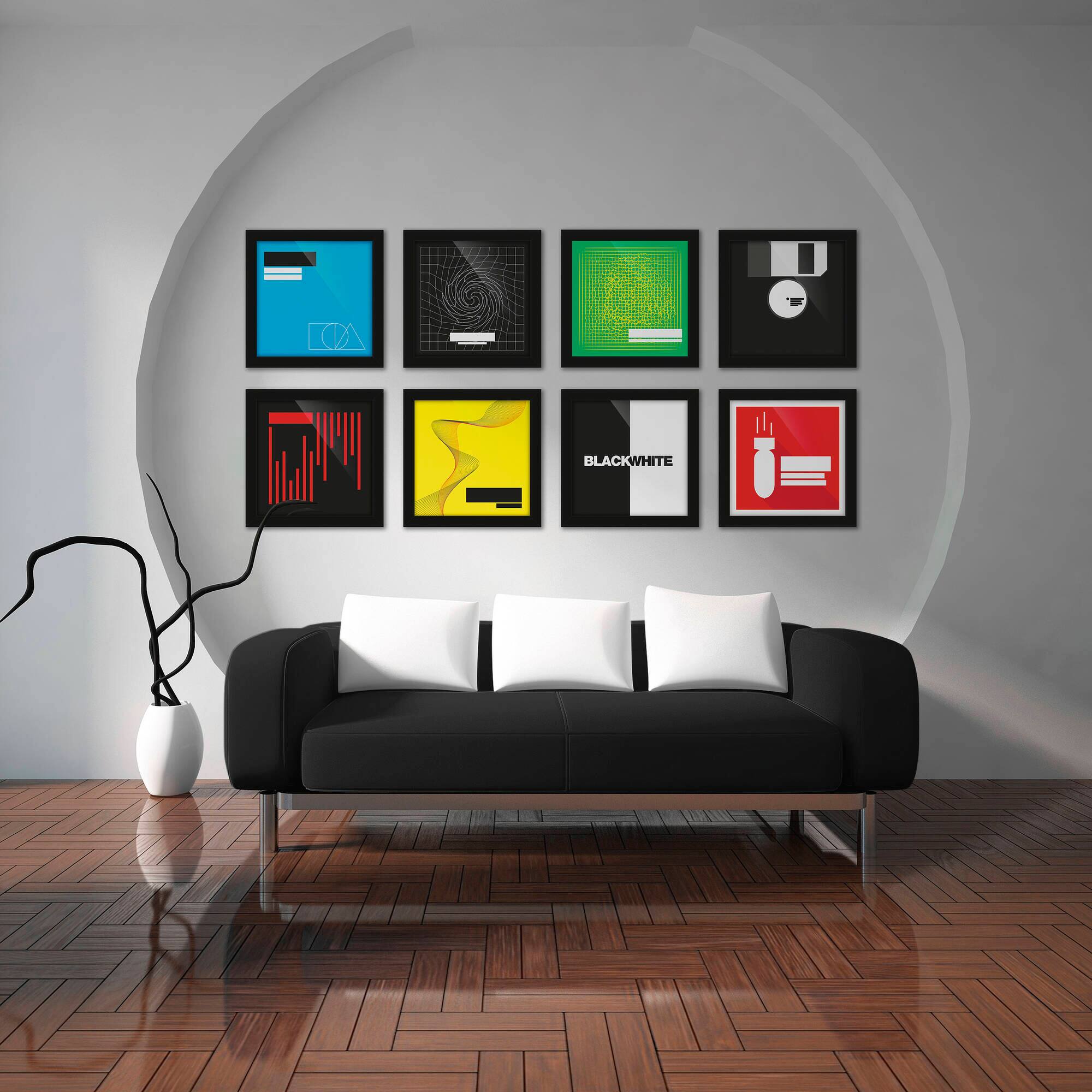 Left. Glorious - GLORIOUS 12" Vinyl Frame Set (3-Pack, Black) - Black.