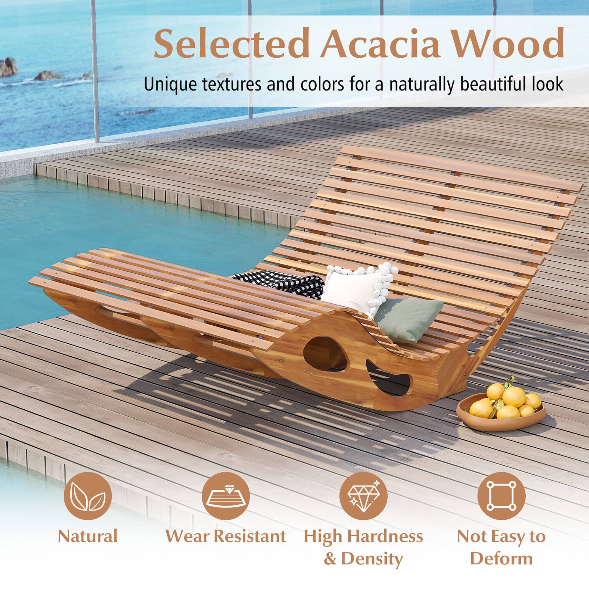 Selected Acacia Wood Unique textures and colors for a naturally beautiful look

Natural
Wear Resistant
High Hardness & Density
Not Easy to Deform