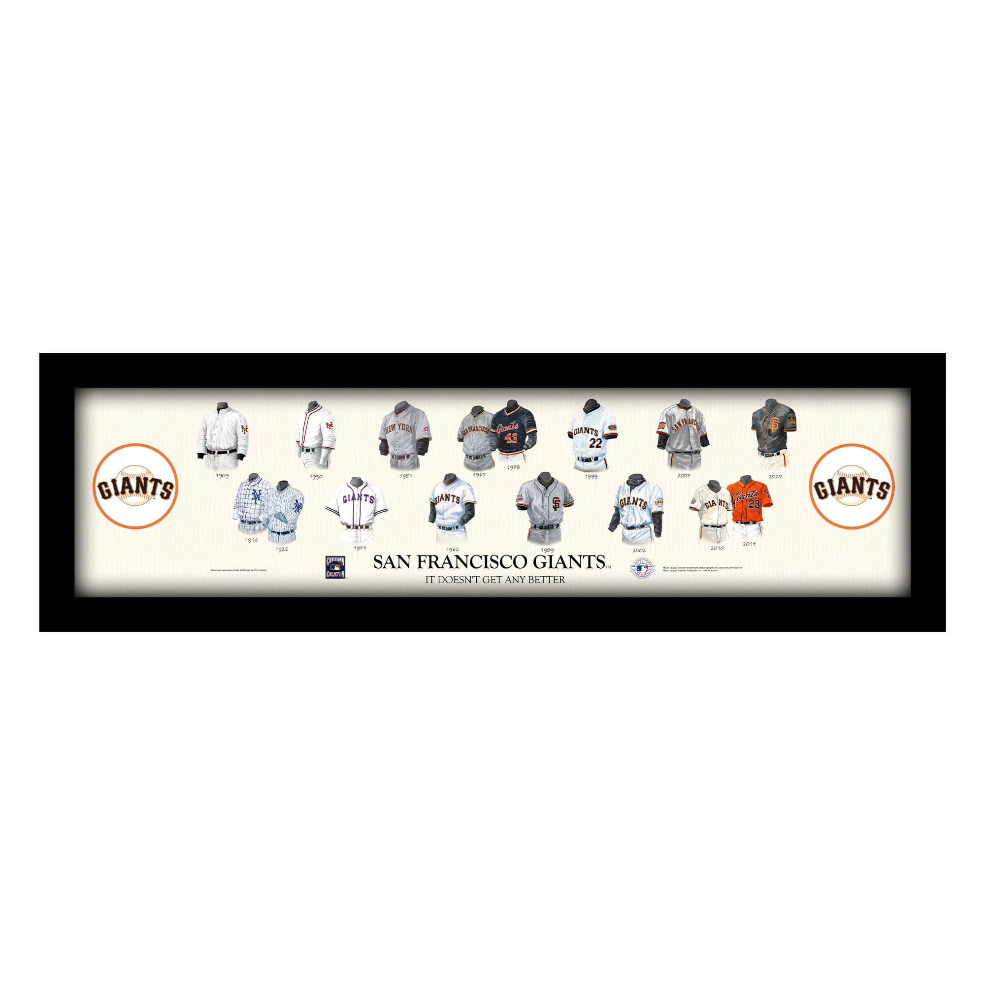 Sporticulture - San Francisco Giants Cooperstown Collection Framed Uniform Heritage Art Print - Multicolor price history on PriceWatchPro