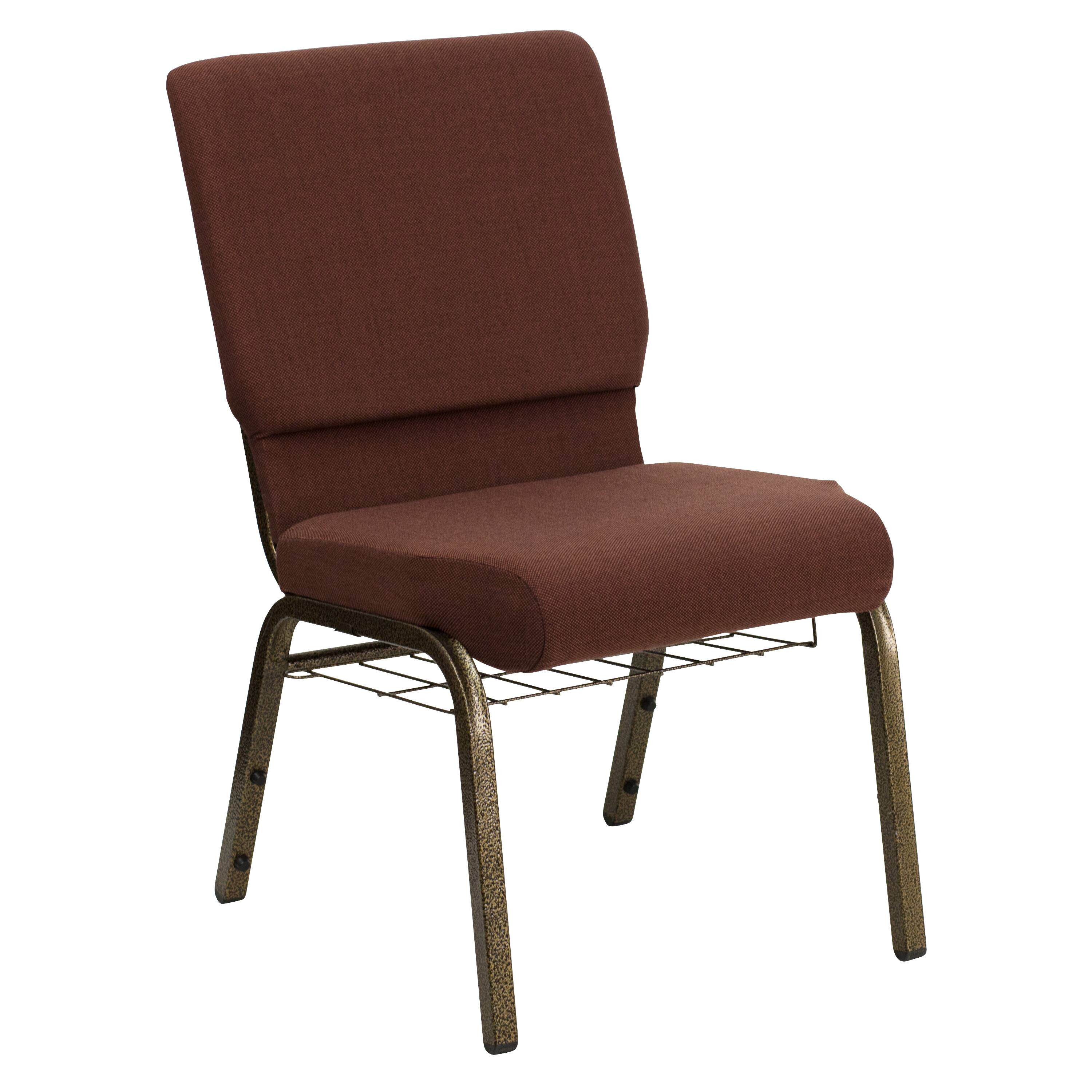 Brown Fabric/Gold Vein Frame