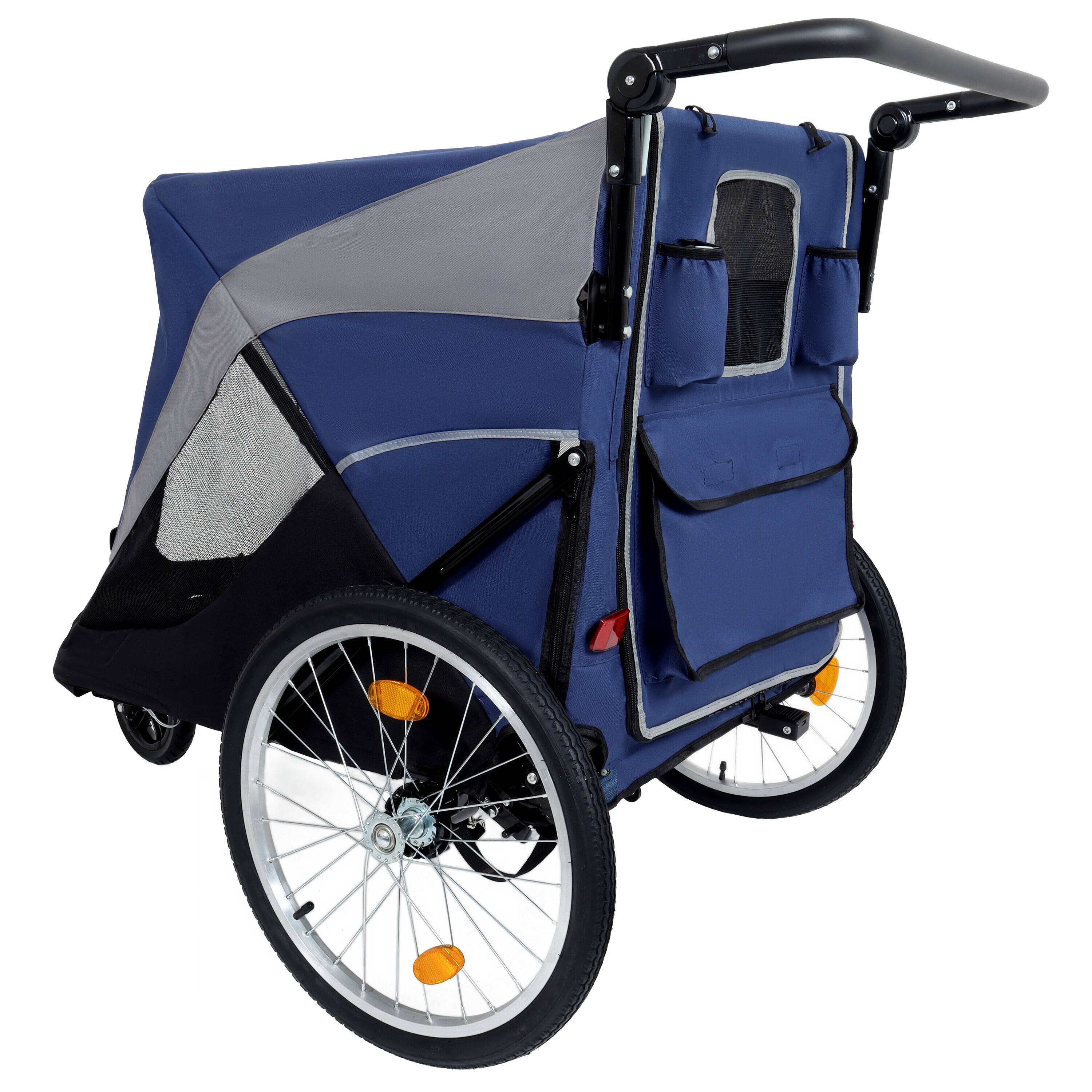 Alt View 10. Siljoy - 2‑in‑1 Convertible Pet Trailer & Push Cart, 100 lb Capacity with Quick‑Release Wheels & Storage Pockets.