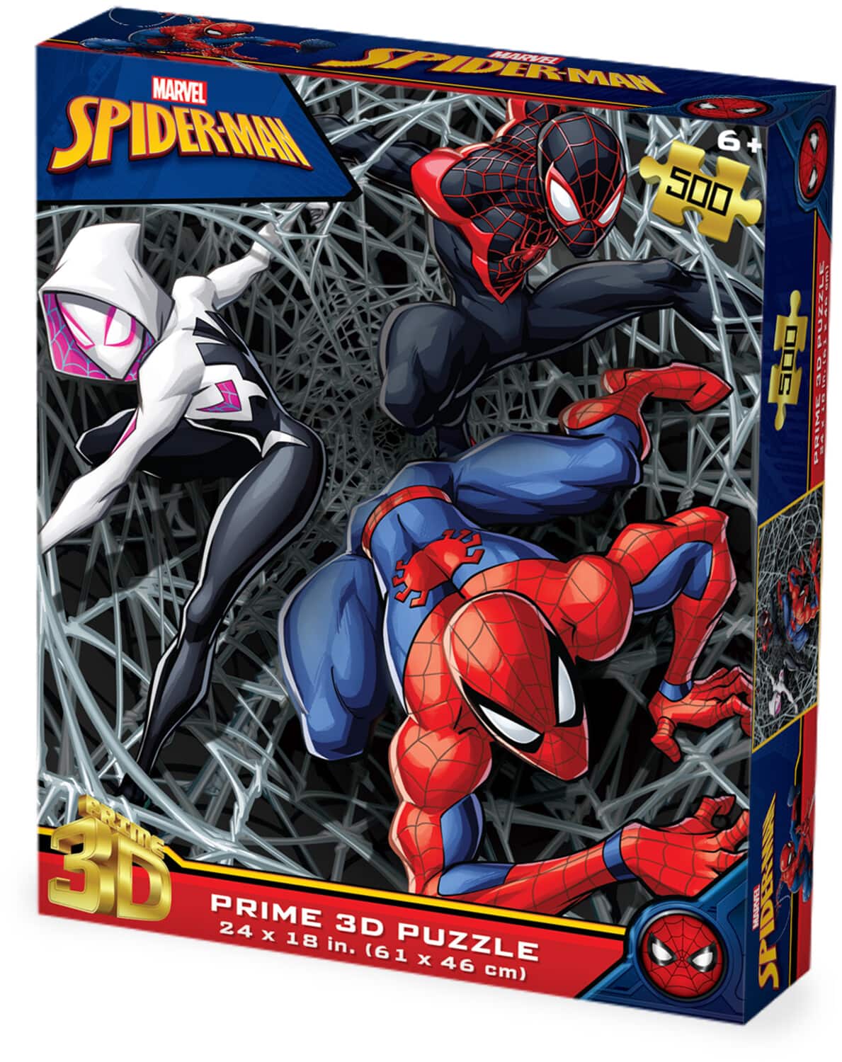 PopMarket - Marvel Spider-Man Spider-Verse Trio 500pc 24x18 in 3D Lenticular Puzzle - COLLECTIBLES - Multicolor