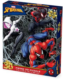 PopMarket - Marvel Spider-Man Spider-Verse Trio 500pc 24x18 in 3D Lenticular Puzzle - COLLECTIBLES - Multicolor