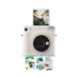 Fujifilm - Instax Square SQ1 Instant Camera (Chalk White) Film Bundle