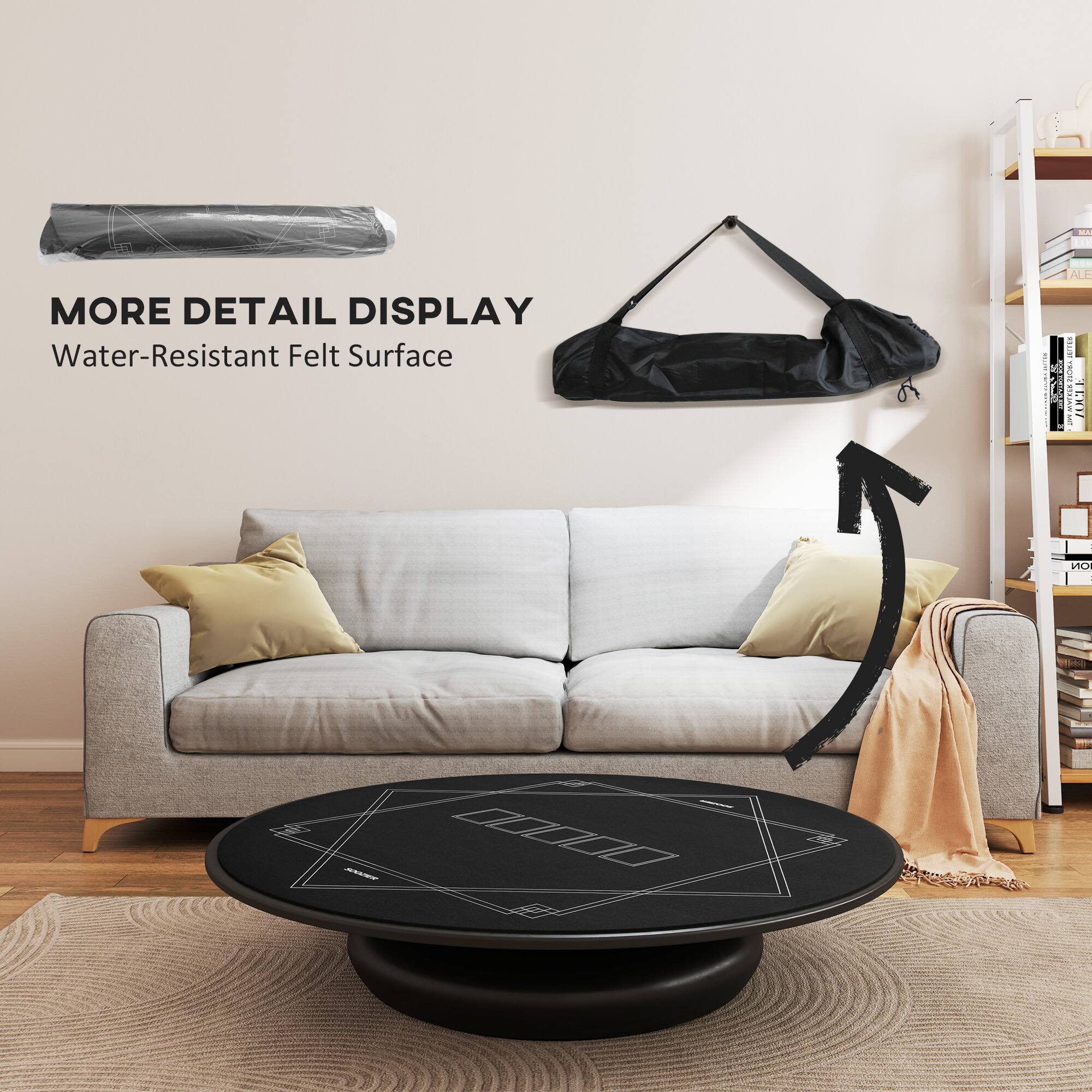 MORE DETAIL DISPLAY  
Water-Resistant Felt Surface