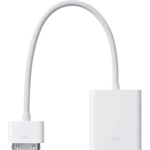 Apple - A1368 30-Pin to VGA Adapter Cable - iPhone iPad iPod Accessory - MC552AM/B