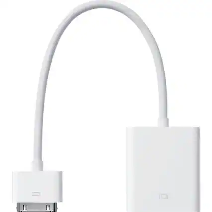 Front. Apple - Apple A1368 30-Pin to VGA Adapter Cable - iPhone iPad iPod Accessory - MC552AM/B.