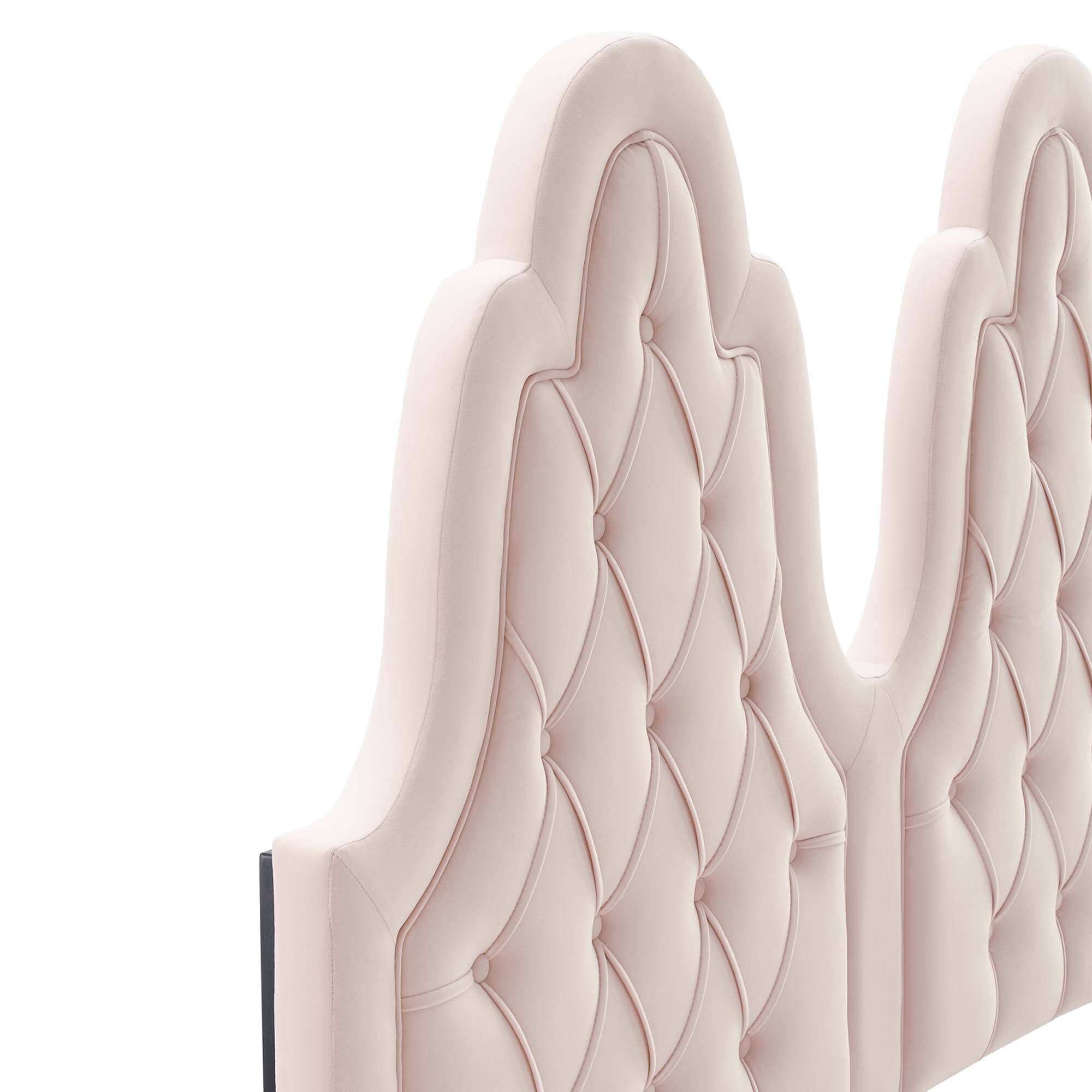 Alt View 7. Modway - Alexandria Tufted Performance Velvet Twin Platform Bed - Red.