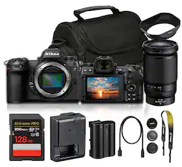 Nikon - Z6 III Mirrorless Camera with 28-400mm f/4-8 Lens Bundle With Bag + 128GB Memory Card - Black