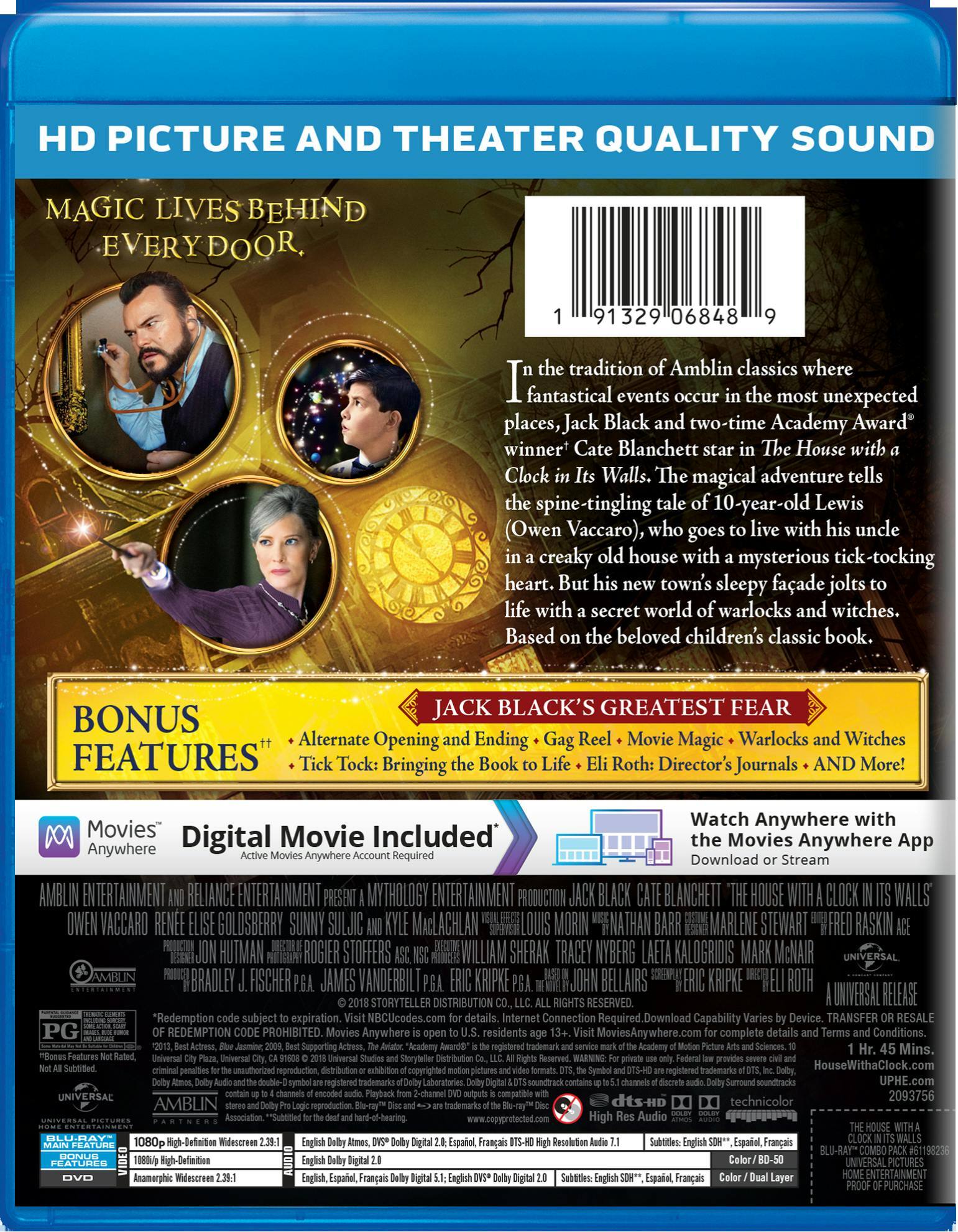 Angle. The House With a Clock in Its Walls (DVD + Digital) [Blu-ray].