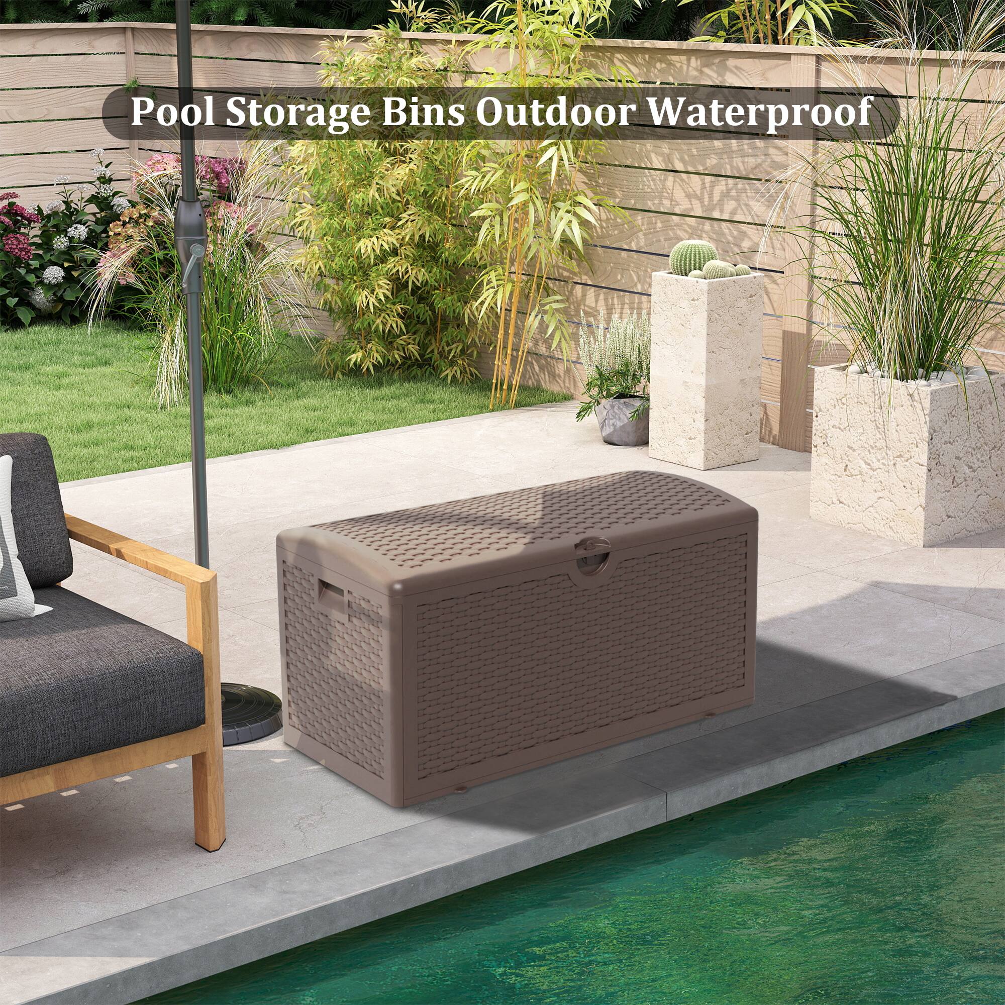 Pool Storage Bins Outdoor Waterproof