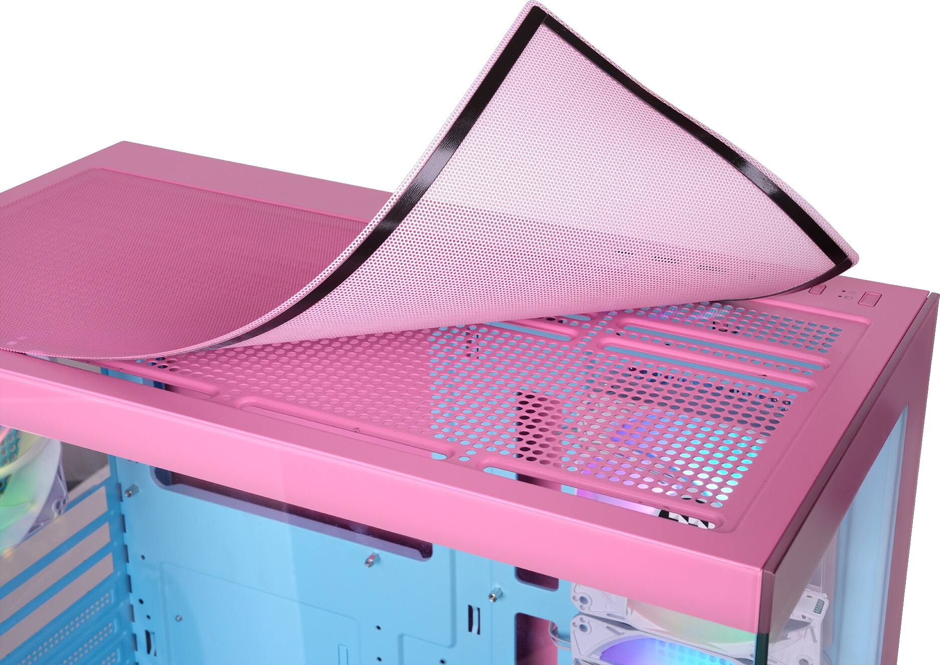 Alt View 14. Thermaltake - View 270 Plus TG ARGB E-ATX Mid-Tower PC Case - Bubble Pink.
