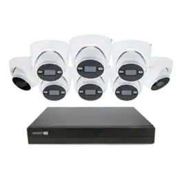 Swann - AdvancedX Series / NVR-16ADVANX / 2TB / 8x NHD-ADVANXD 4K Spotlight Dome IP Cameras / Power over Ethernet (PoE) - Black