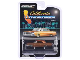 Greenlight - 1963 Chevrolet Impala SS Convertible (Top Up) "California Lowriders" Series 6 1/64 - Bronze Metallic