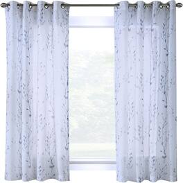Commonwealth Home Fashions - Commonwealth Primavera Style Panel Printed Floral Curtain - White