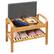 Alt View 18. Costway - Shoe Rack Bench Bamboo W/Cushioned Seat&Storage Shelf Padded Seat Shoe Bench - Natural and Grey.