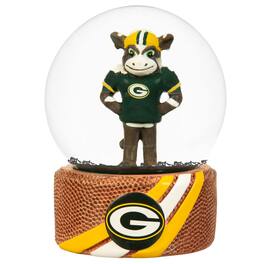 Evergreen Enterprises - Green Bay Packers 100mm Mascot Glass Water Globe - Multicolor