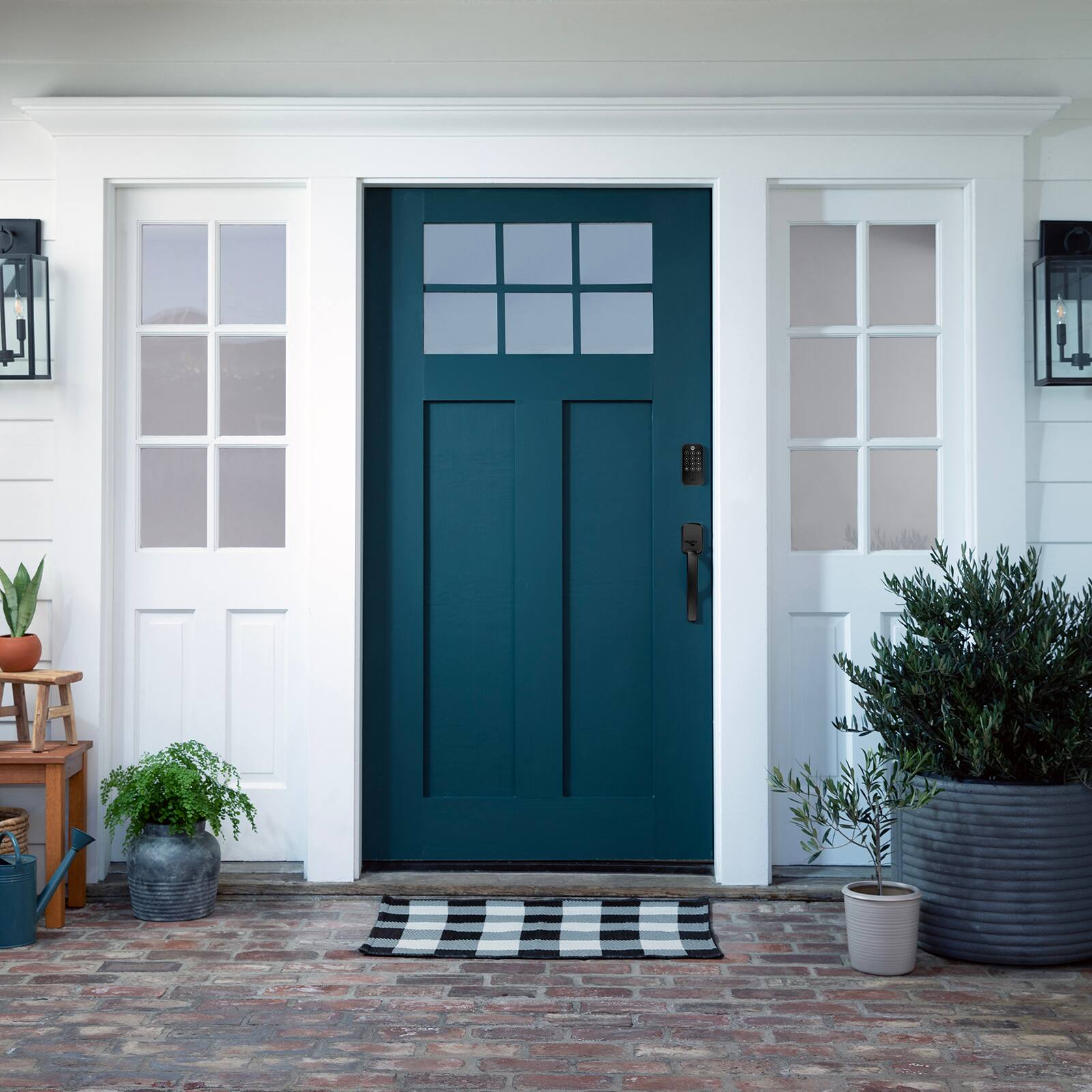 Alt View 13. Yale - Yale Assure Lock 2 Touch with Wi-Fi and Ridgefield Handle in Black Suede - Black Suede.