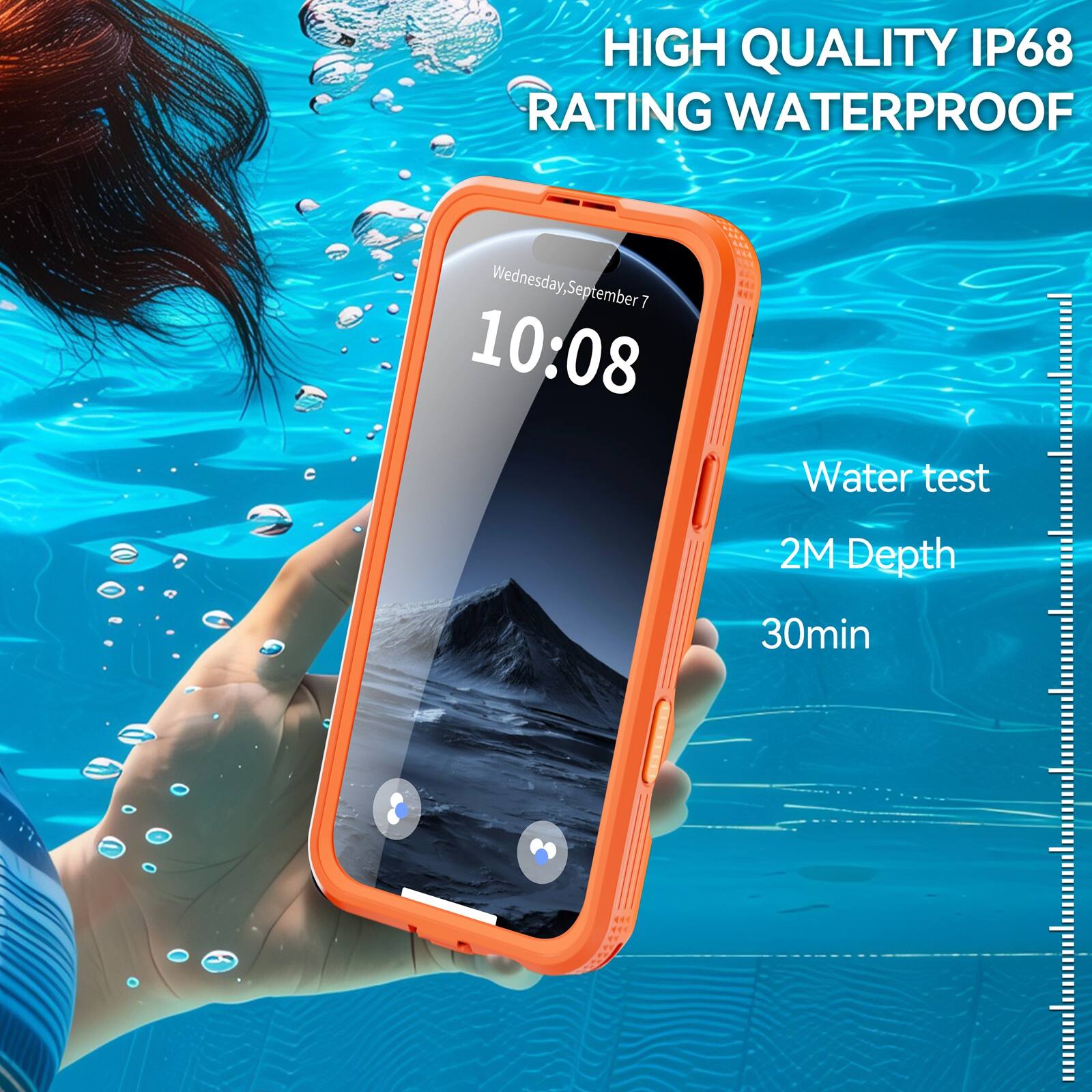 HIGH QUALITY IP68 RATING WATERPROOF

Wednesday, September 7 10:08

Water test
2M Depth
30min