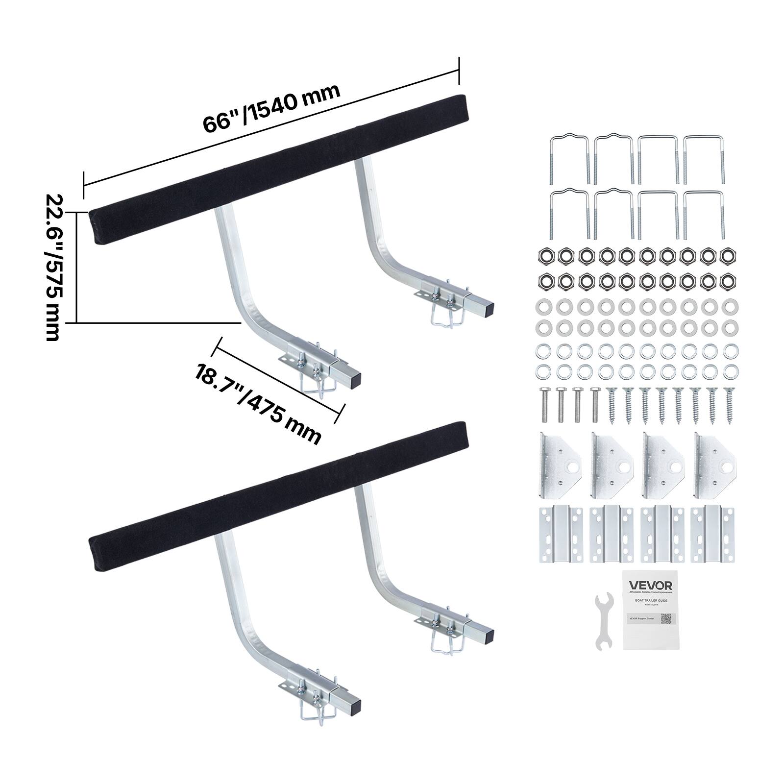 22.6" / 575 mm  
66" / 1540 mm  
18.7" / 475 mm  

VEVOR
