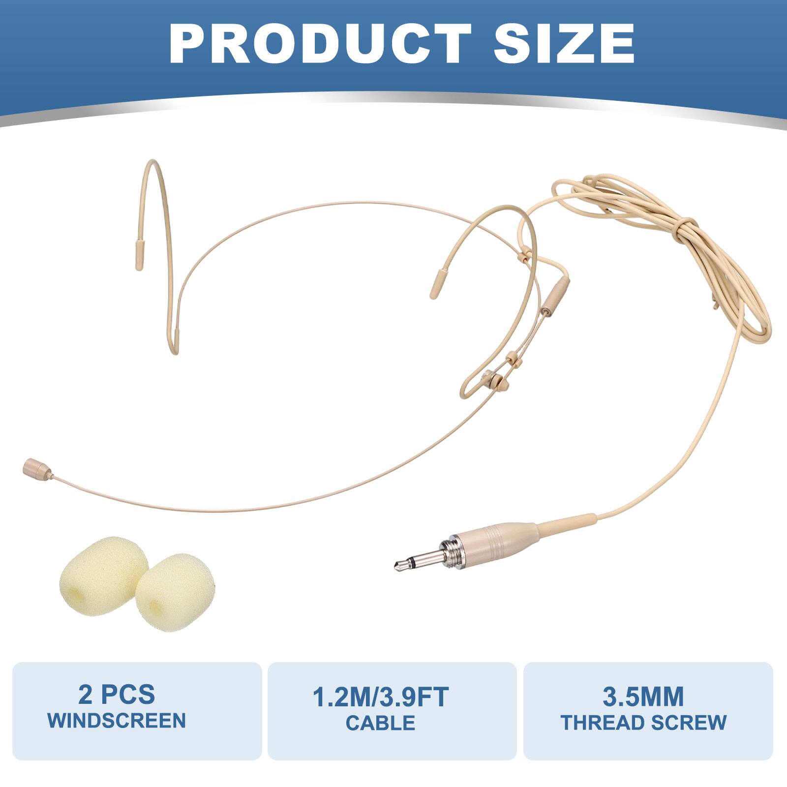 PRODUCT SIZE  
2 PCS WINDSCREEN  
1.2M/3.9FT CABLE  
3.5MM THREAD SCREW