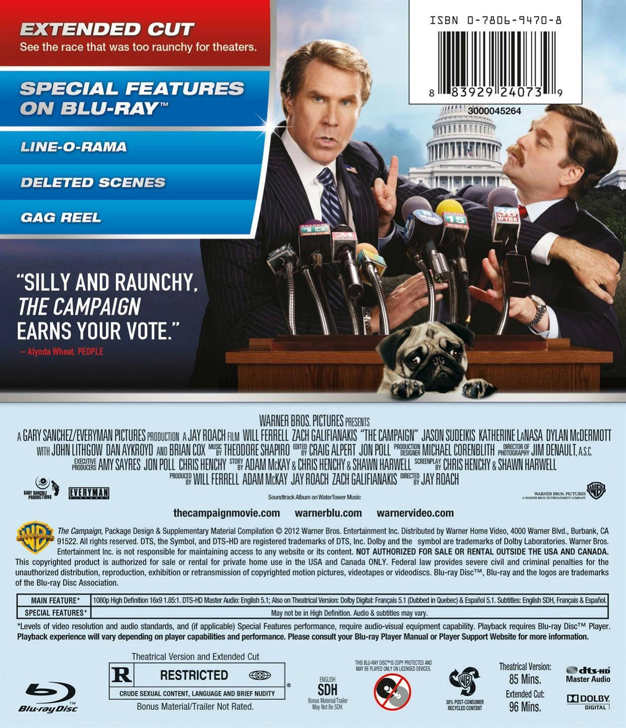 Back. The Campaign (Blu-ray Extended Cut) (Blu-ray Extended Cut) [Blu-ray].