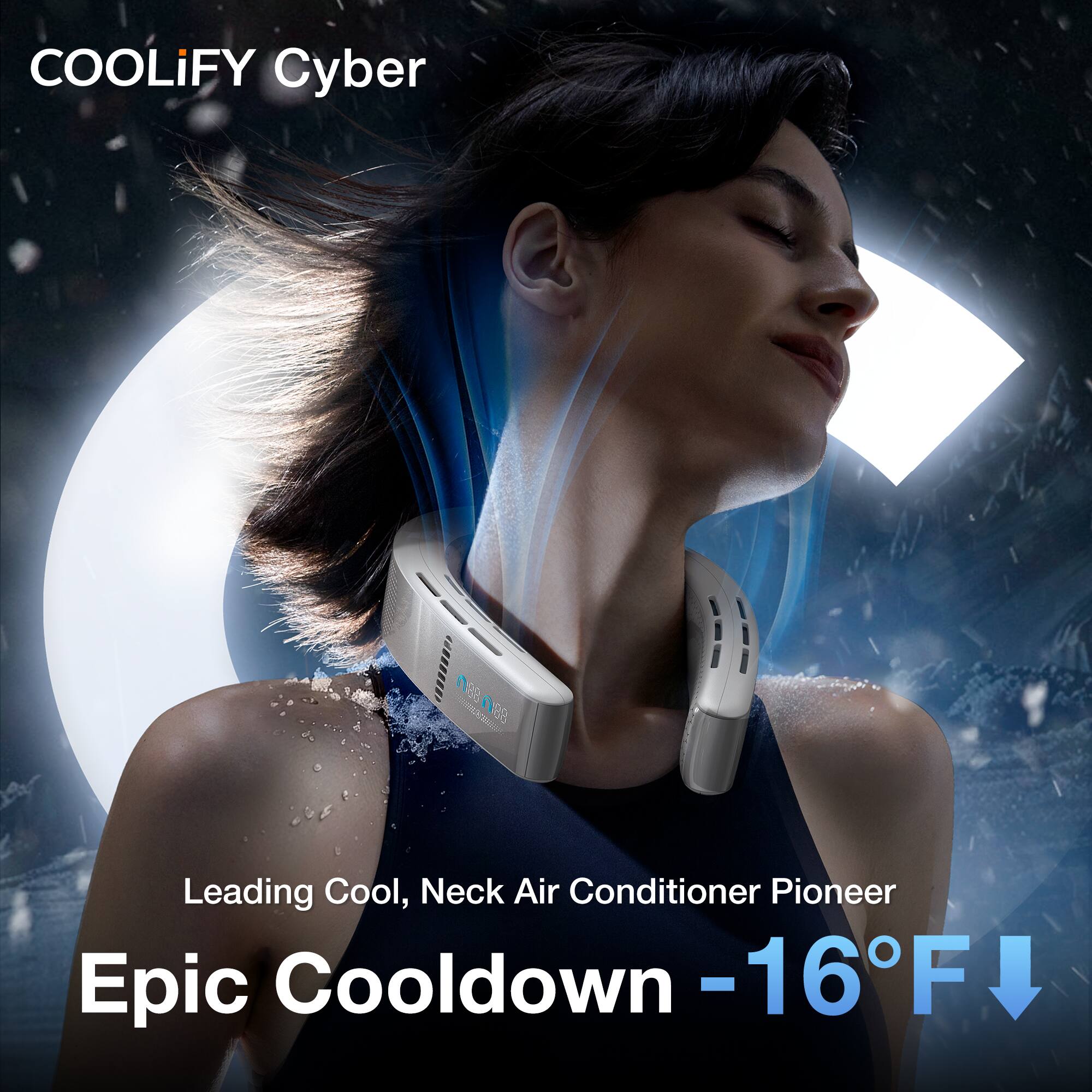 COOLiFY Cyber is a leading cool, neck air conditioner pioneer. Their Epic Cooldown product is designed to provide an impressive cooling experience, with a temperature range of -16°F.